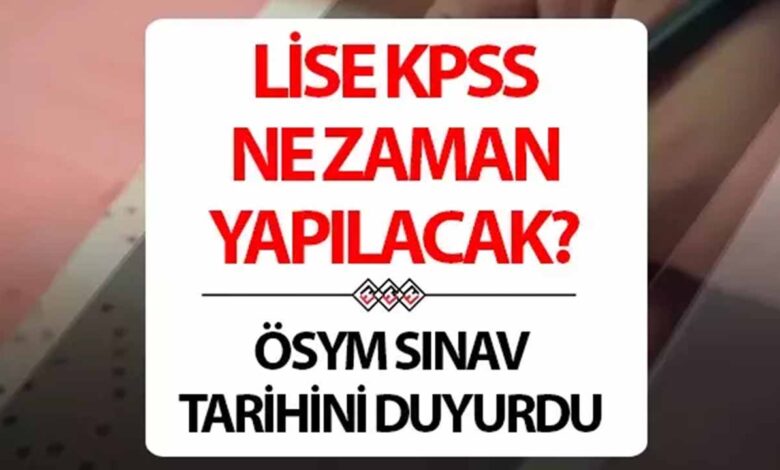 KPSS Lise Başvuruları Ne Zaman