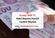 Kızılay 2000 TL Yardım Başvurusu