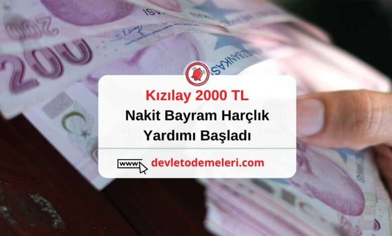 Kızılay 2000 TL Yardım Başvurusu