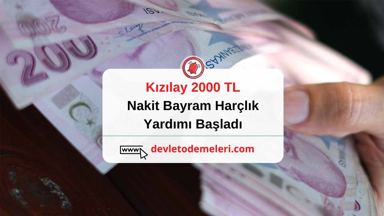 Kızılay 2000 TL Yardım Başvurusu