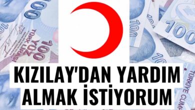 Kızılay'dan Yardım Almak İstiyorum