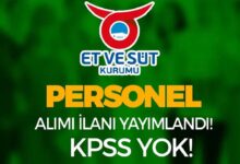 Et ve Süt Kurumu Personel Alımı Başvuru