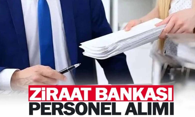 Ziraat bankası personel başvurusu