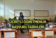 ücretli öğretmenlik başvuru