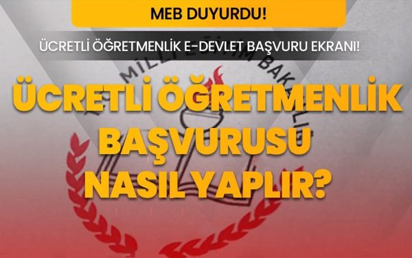 MEB Ücretli Öğretmenlik Başvuru Yap 2024
